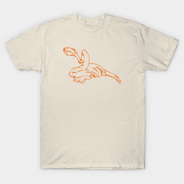 dino_019-orange T-Shirt by PhantomLiving